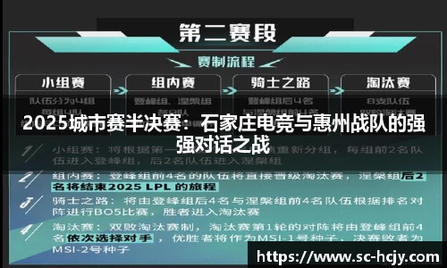 2025城市赛半决赛：石家庄电竞与惠州战队的强强对话之战